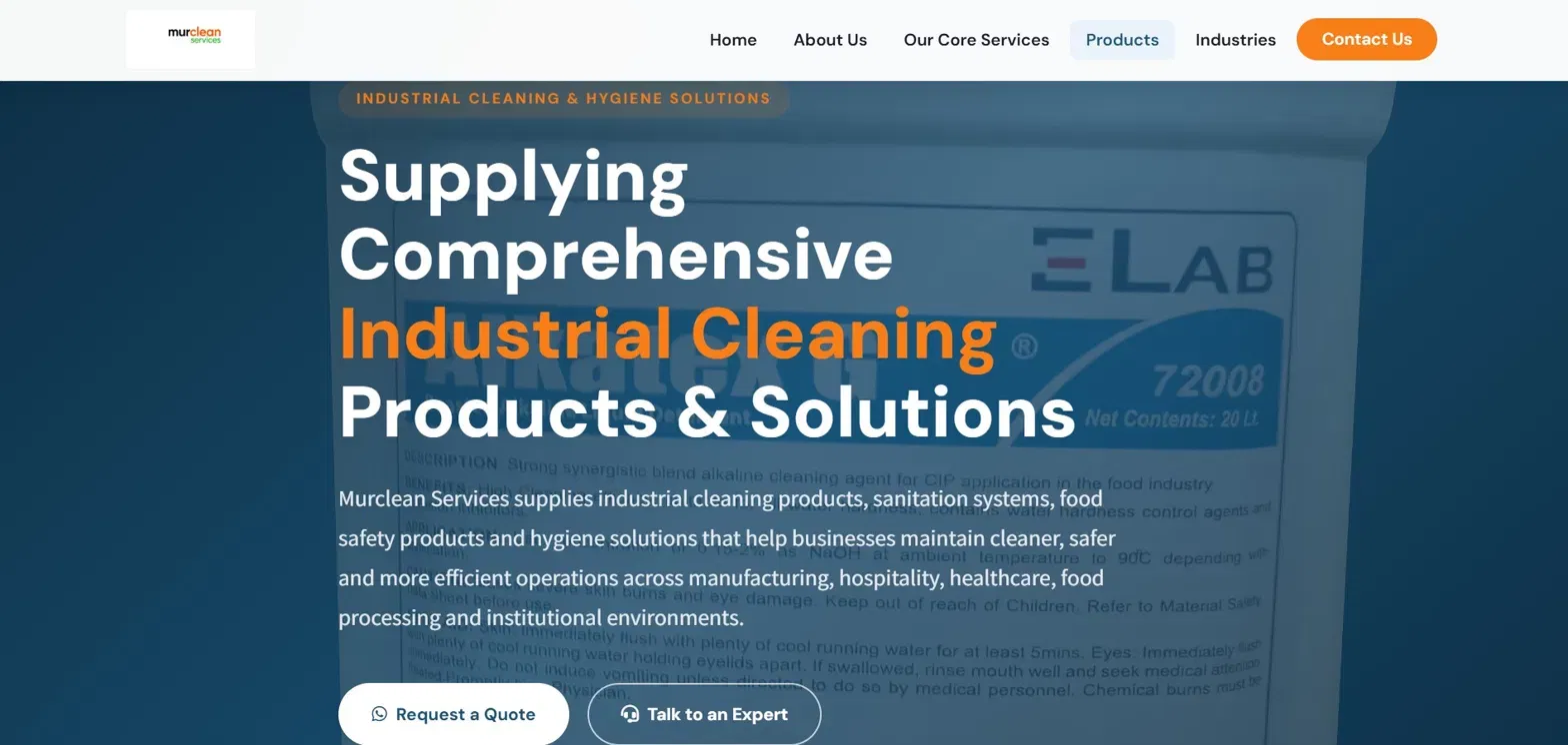 Murclean Services website