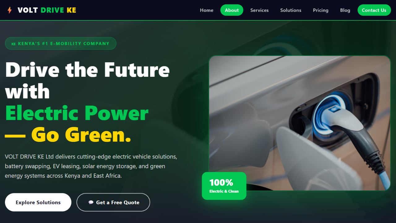 Volt Drive Ke website preview