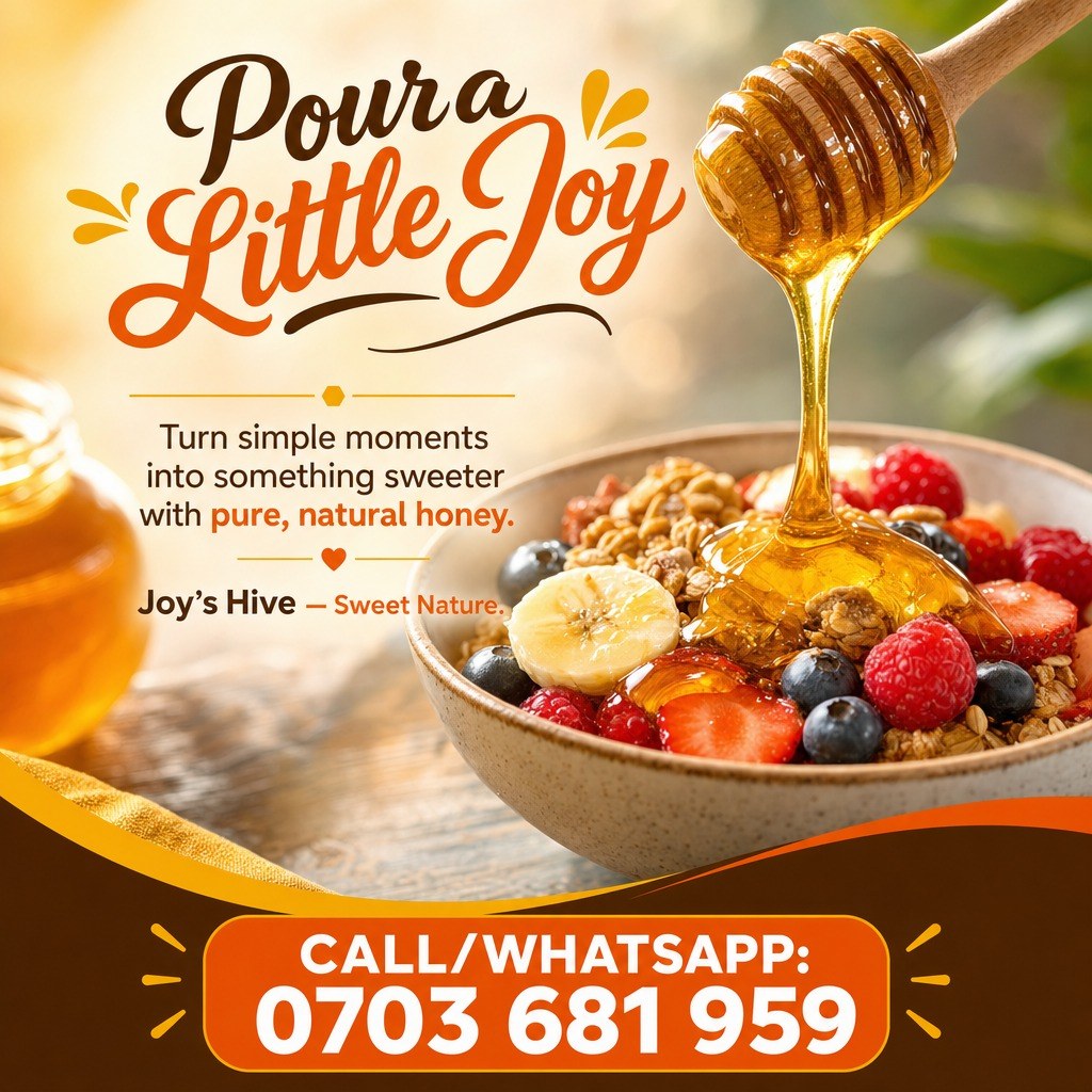 Joy’s Hive: Honey poster: Pour a little joy
